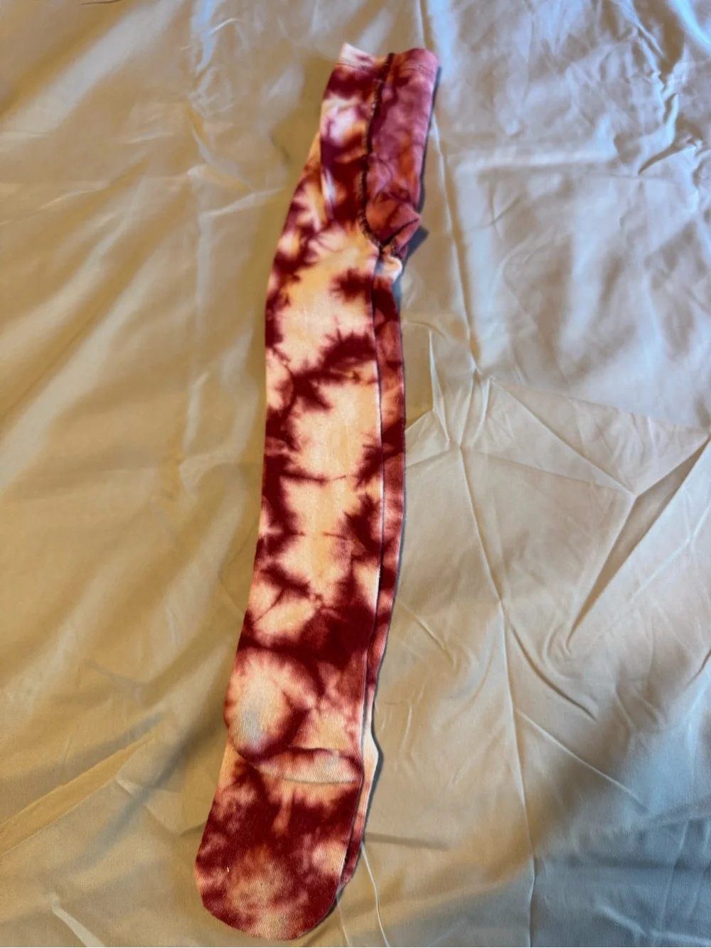 Retro The Children's Place Burgundy and Cream Tie-Dye Leggings
